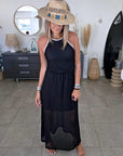 Robe noire ajourée