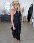 Robe noire ajourée