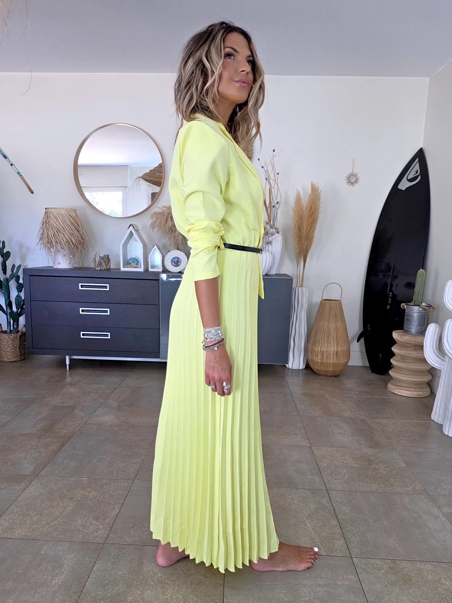 Robe smoking jaune