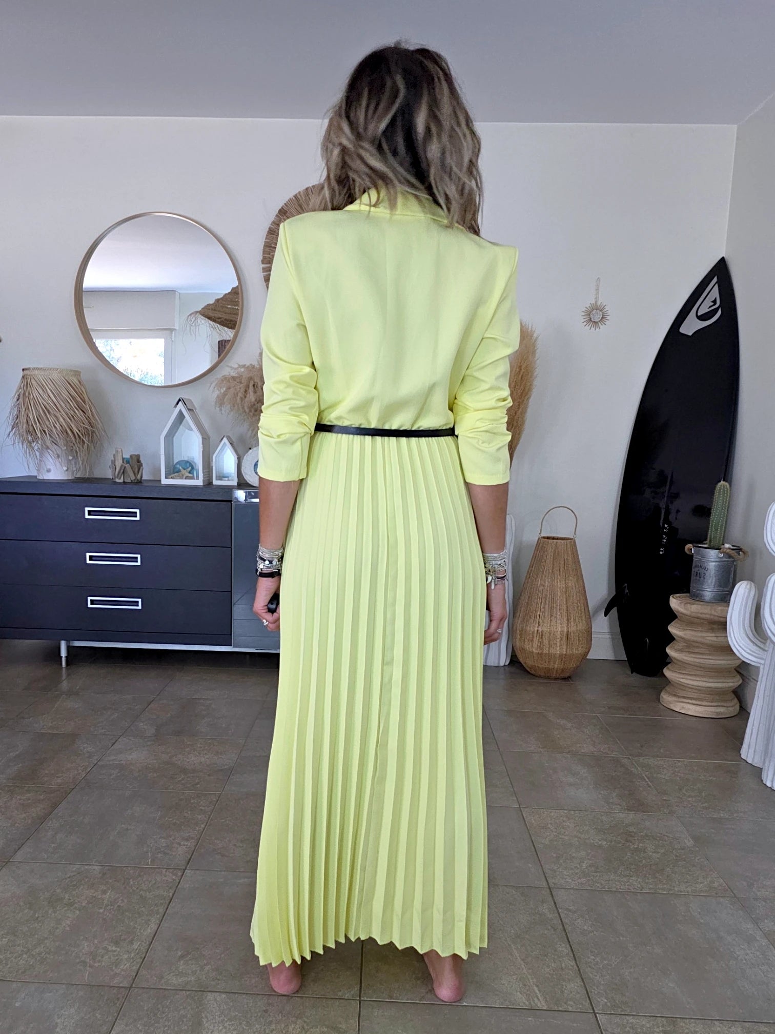 Robe smoking jaune