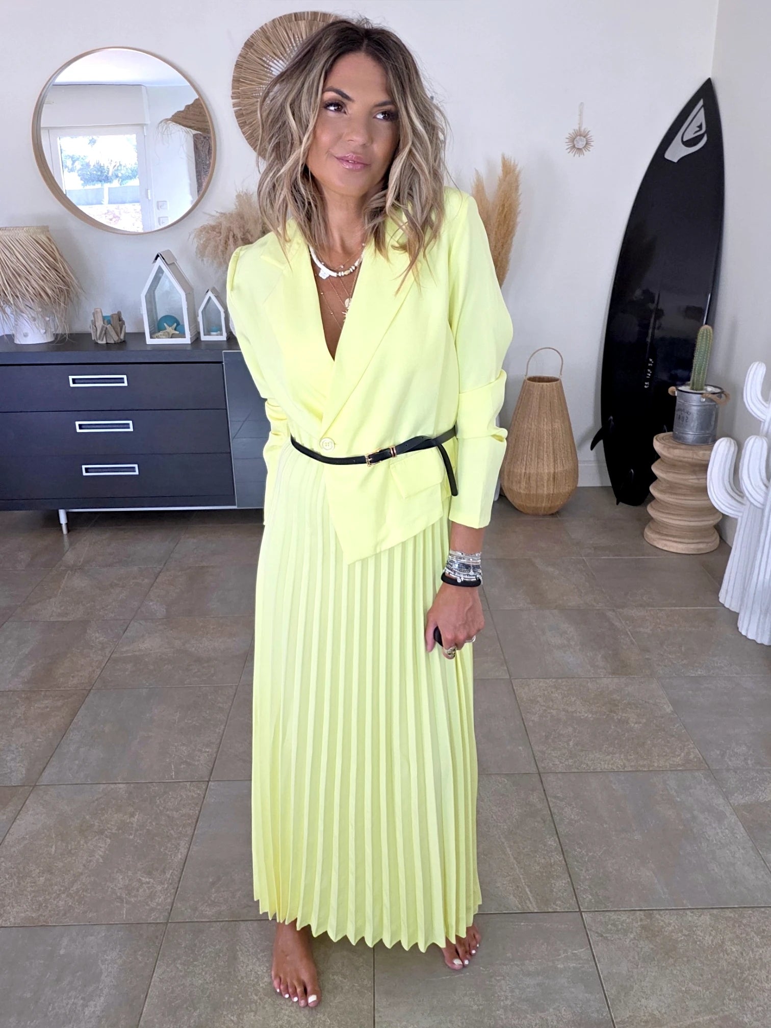 Robe smoking jaune