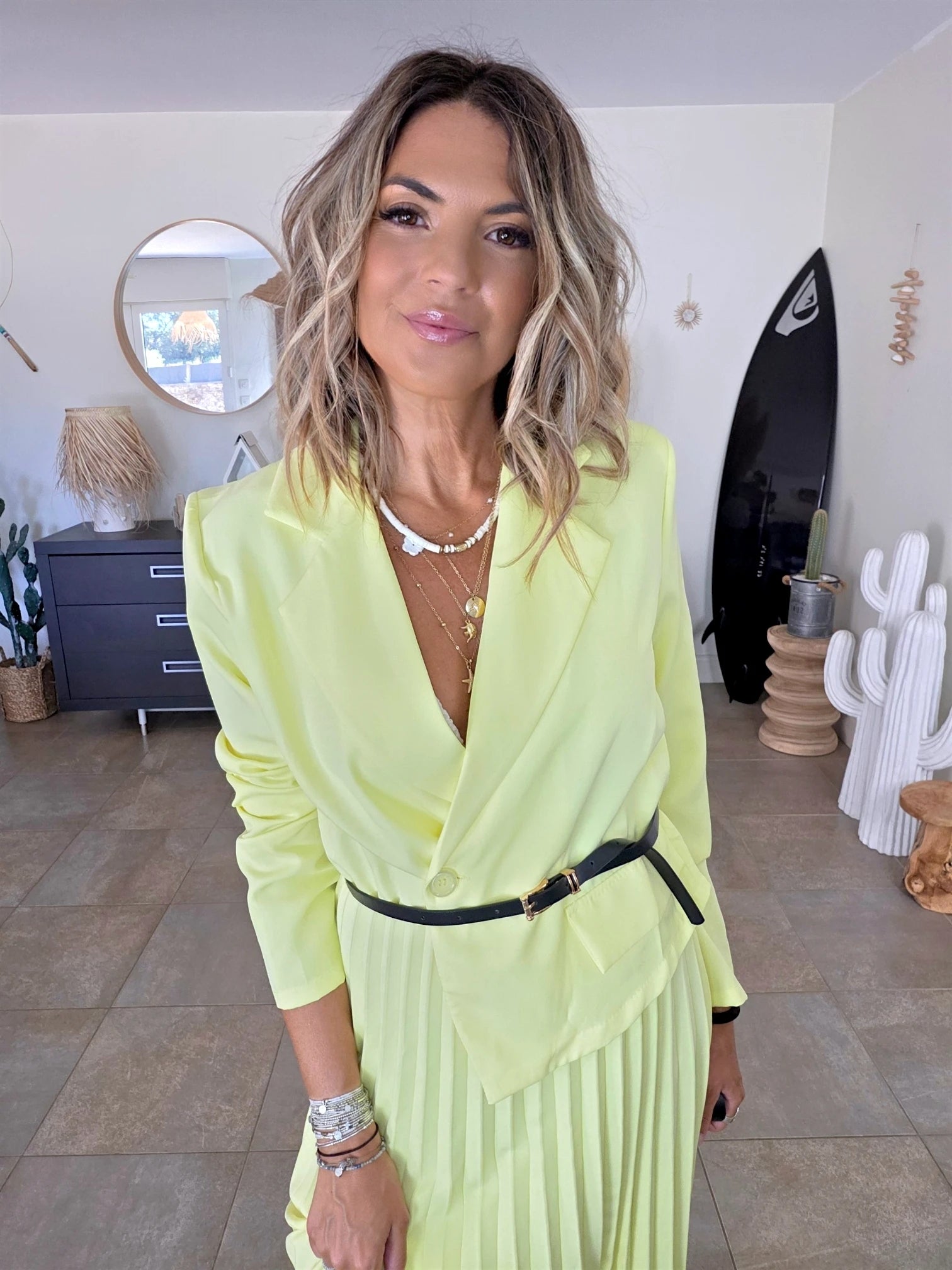 Robe smoking jaune