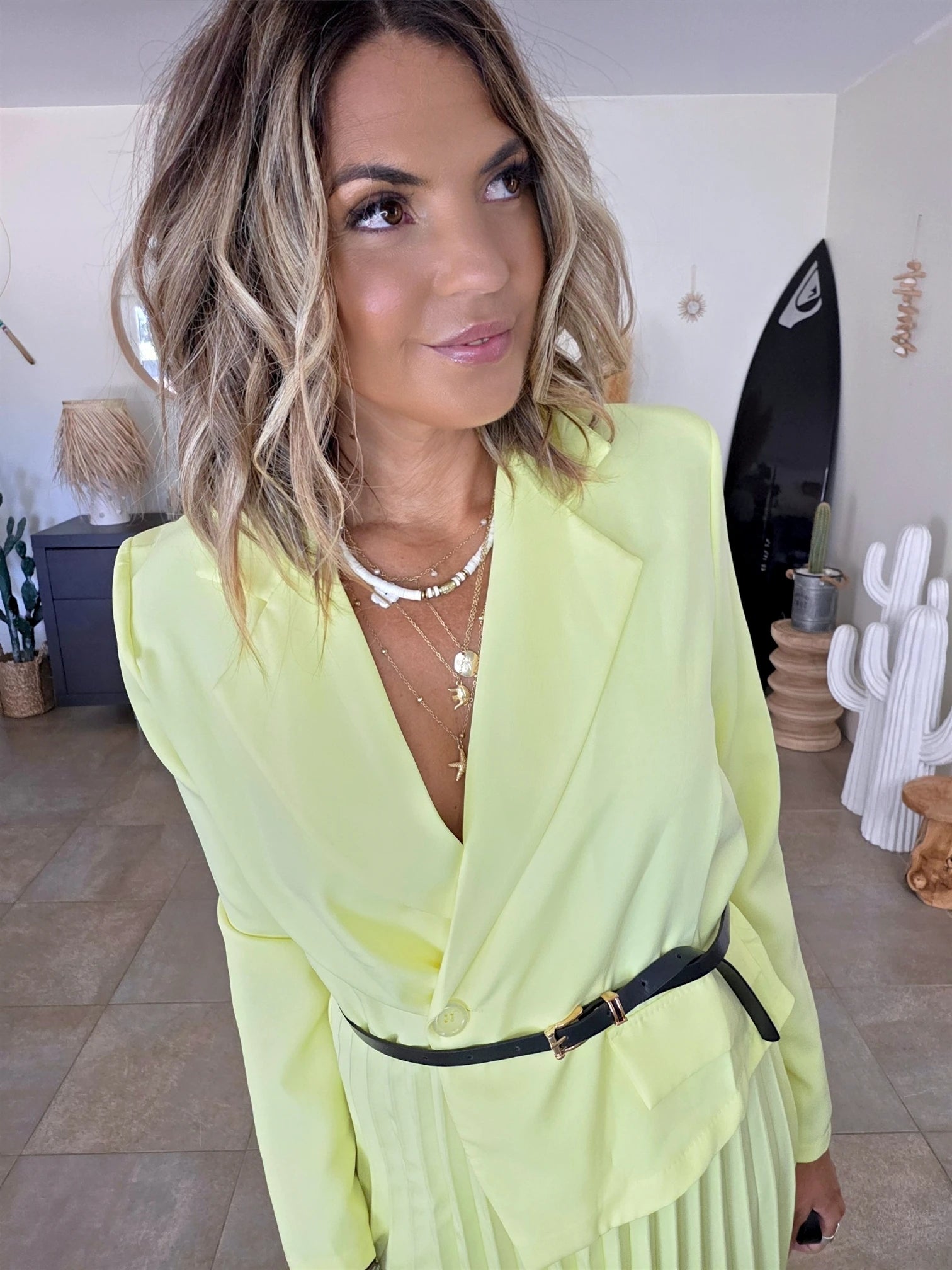 Robe smoking jaune