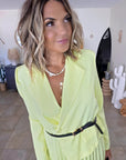 Robe smoking jaune