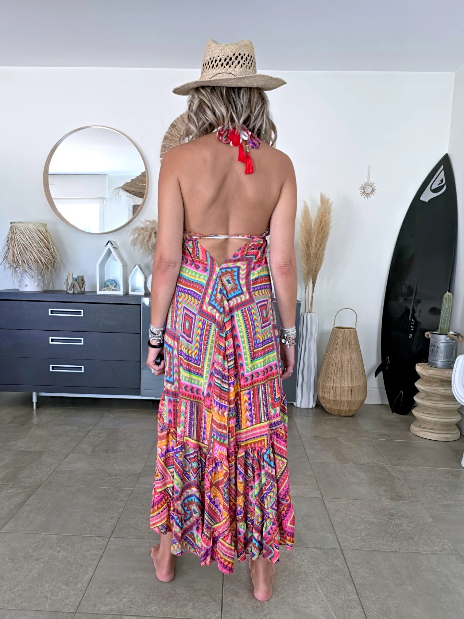 Robe asymétrique en soie