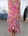 Robe asymétrique en soie