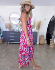 Robe asymétrique imprimé floral