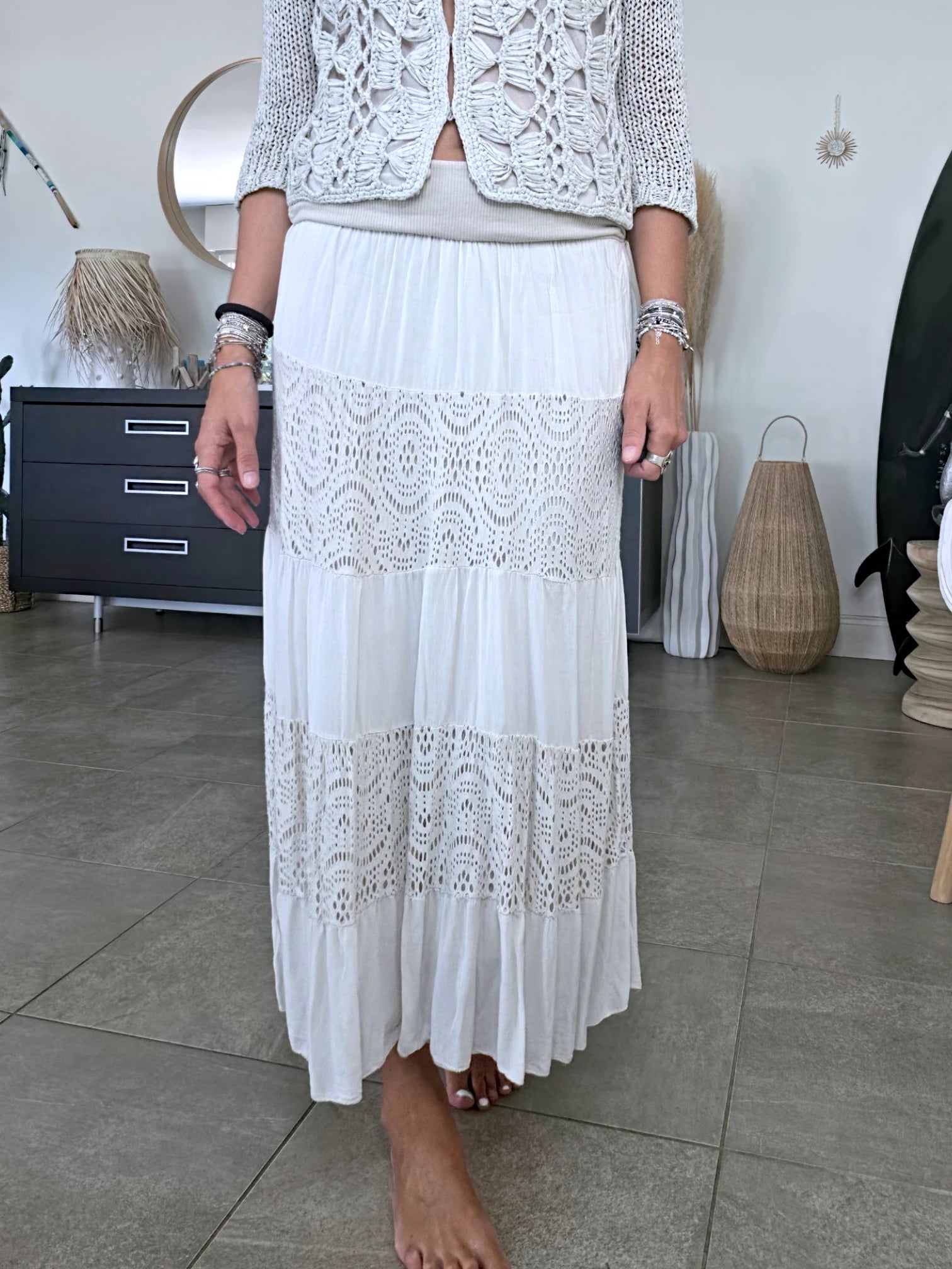 Jupe robe écrue 2 &amp; 1
