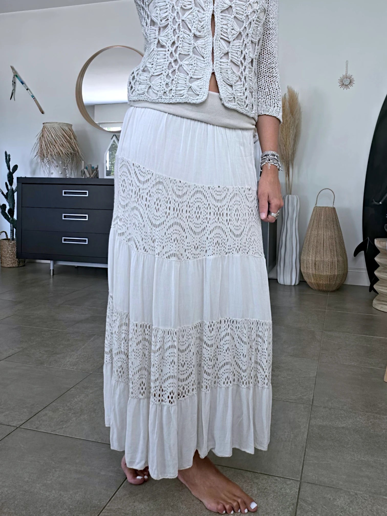 Jupe robe écrue 2 &amp; 1