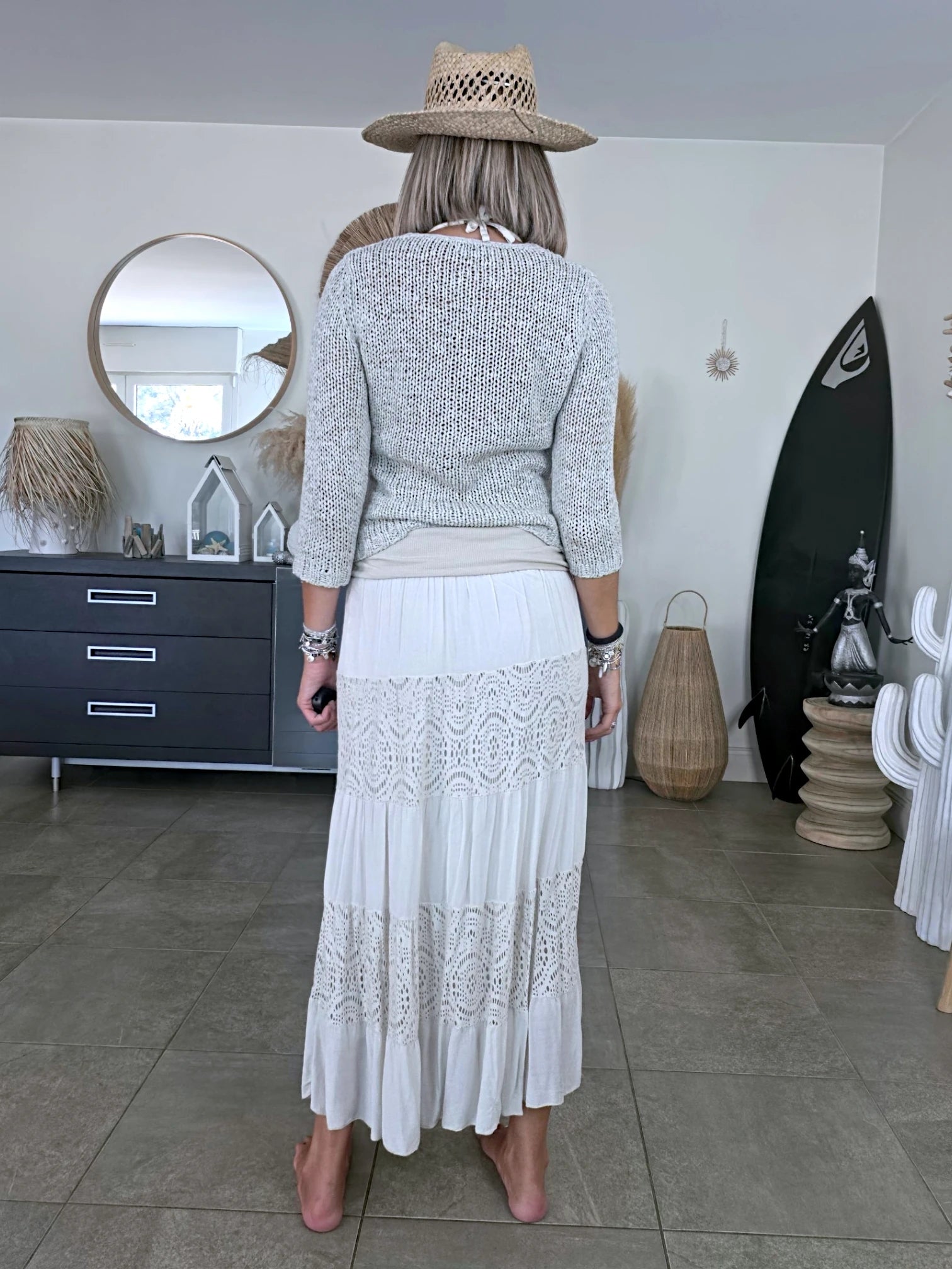 Jupe robe écrue 2 &amp; 1