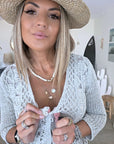 Cardigan en maille écru