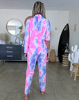 Ensemble veste + pantalon tie and dye
