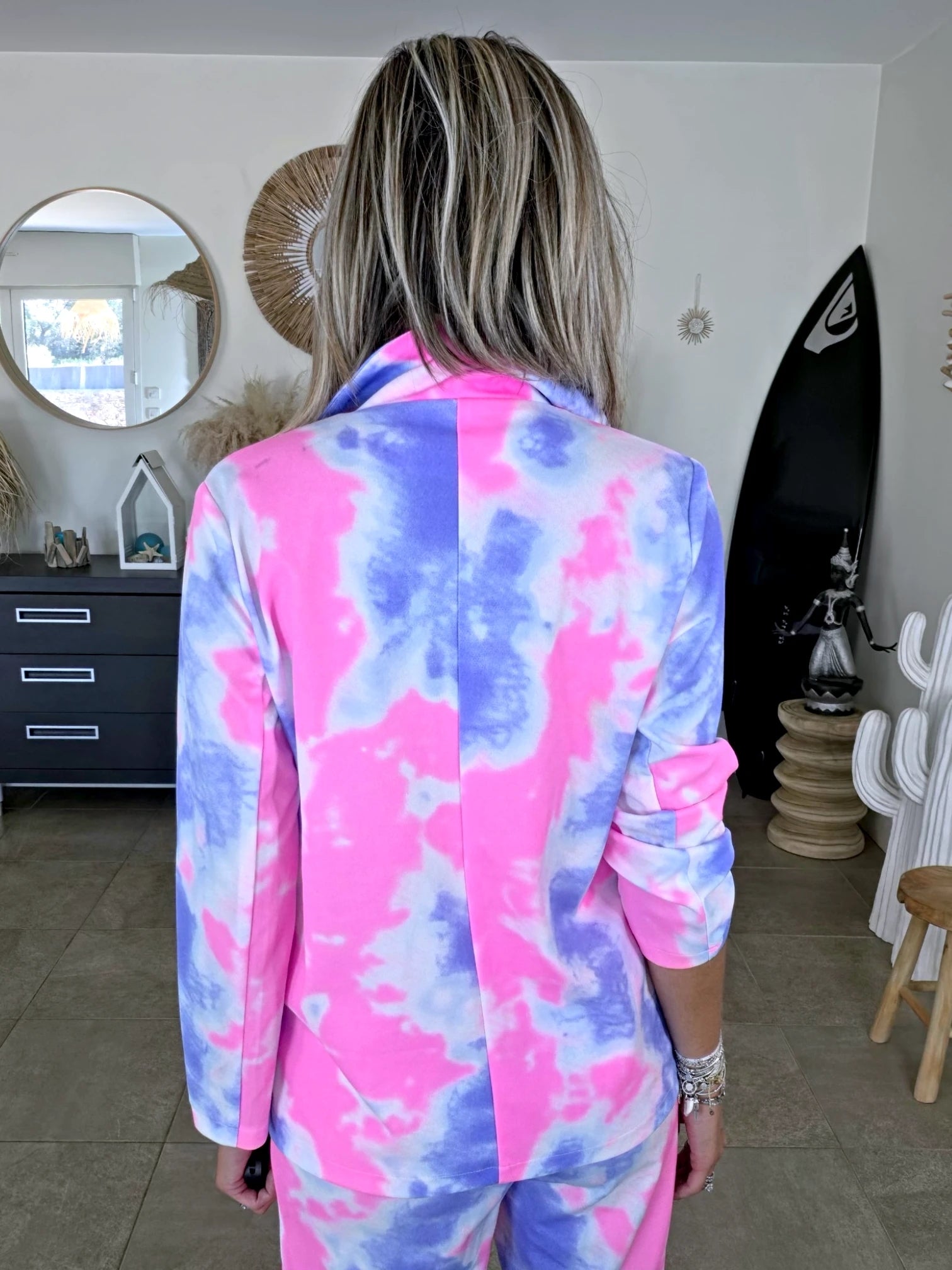 Ensemble veste + pantalon tie and dye
