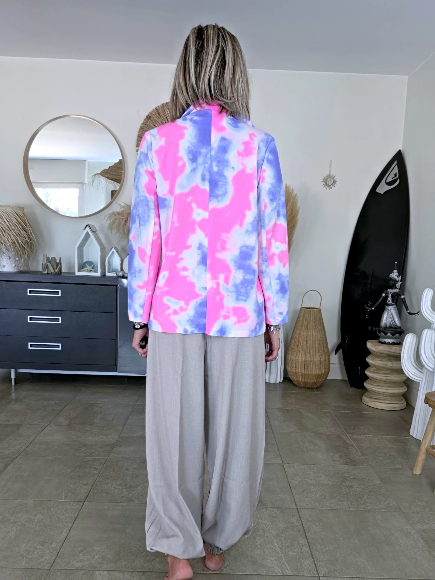 Pantalon 2&amp;1 Bermuda beige-gris