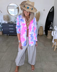 Pantalon 2&1 Bermuda beige-gris