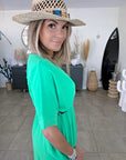 Robe vert vif avec sa ceinture japonaise - 𝐌𝐚𝐫𝐢𝐧𝐚𝟒𝟒𝐟𝐚𝐦𝐢𝐥𝐲