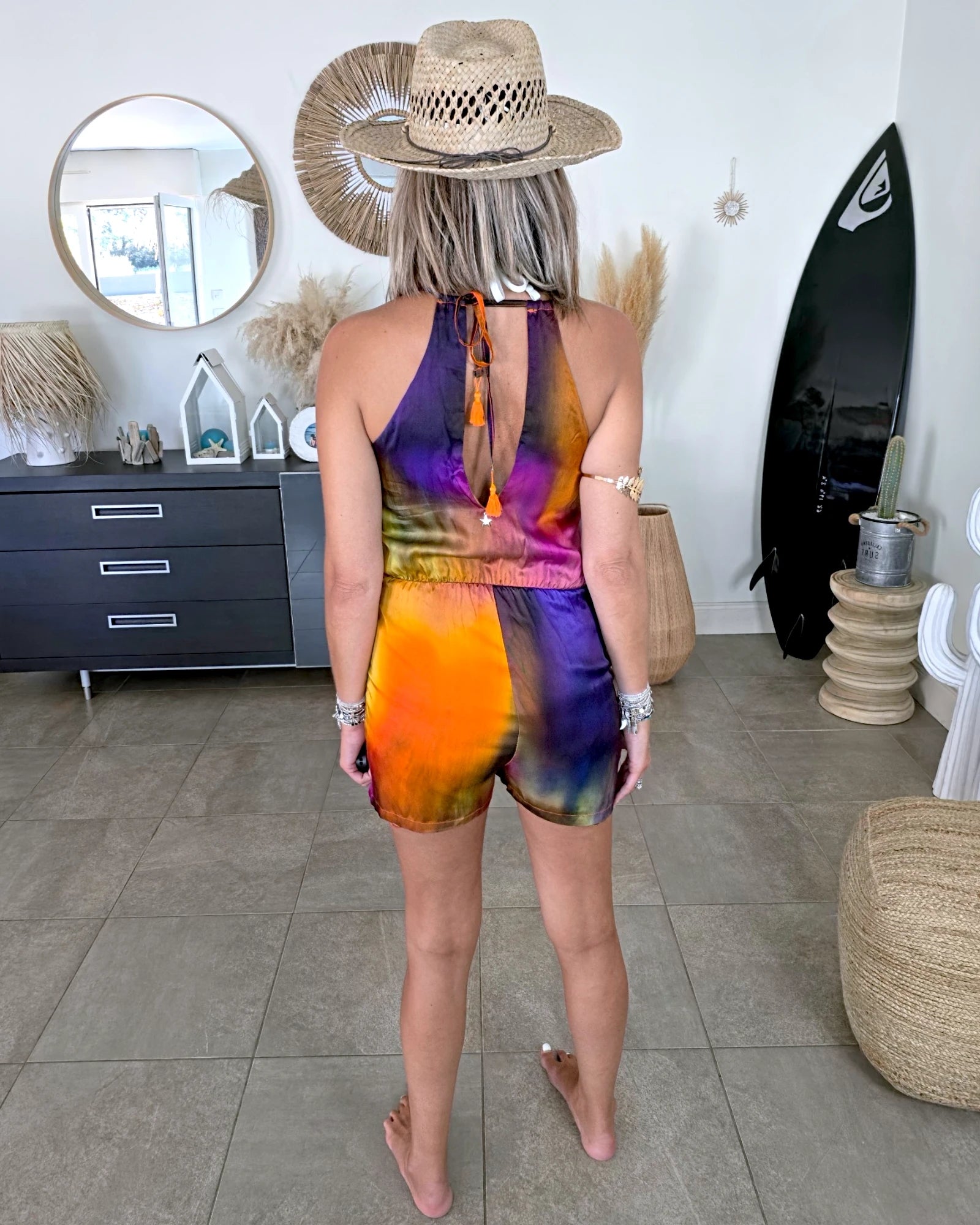 Combi-short tie and dye