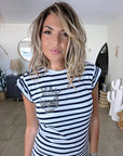 Robe marinière avec perles bijoux - 𝐌𝐚𝐫𝐢𝐧𝐚𝟒𝟒𝐟𝐚𝐦𝐢𝐥𝐲
