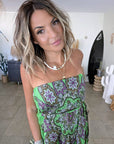 Robe bustier en soie