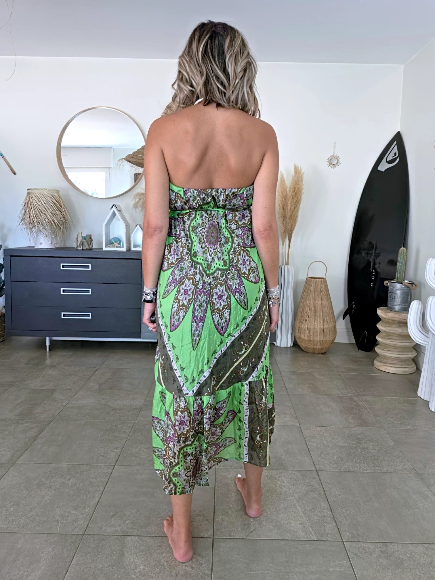 Robe bustier en soie