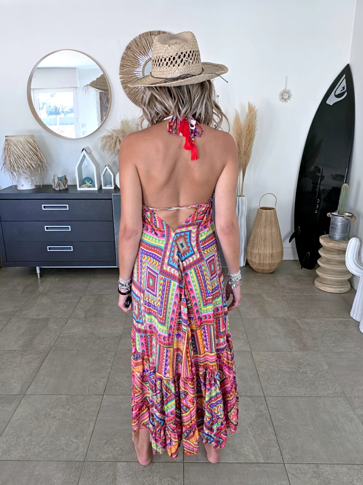 Robe asymétrique en soie