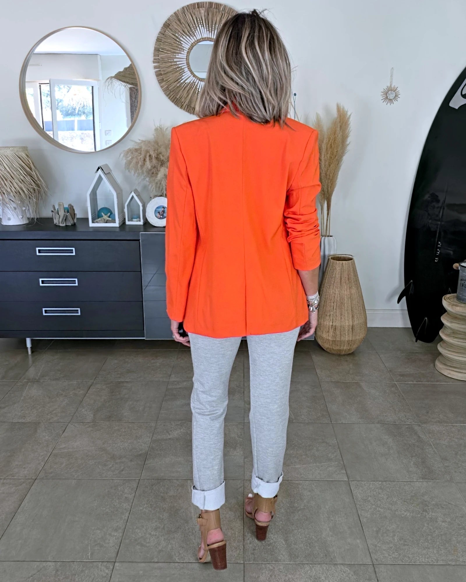 Veste orange sanguine