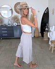 Pantalon 2&1 Bermuda beige-gris
