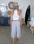 Pantalon 2&1 Bermuda beige-gris
