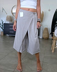 Pantalon 2&1 Bermuda beige-gris