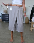Pantalon 2&1 Bermuda beige-gris