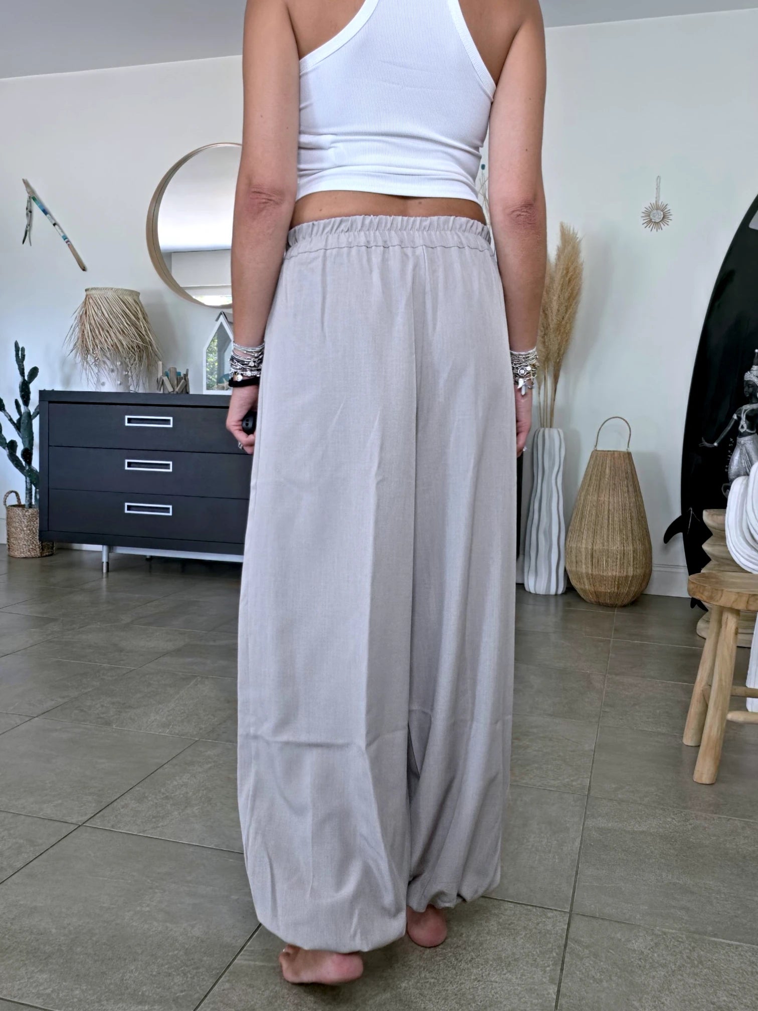 Pantalon 2&amp;1 Bermuda beige-gris