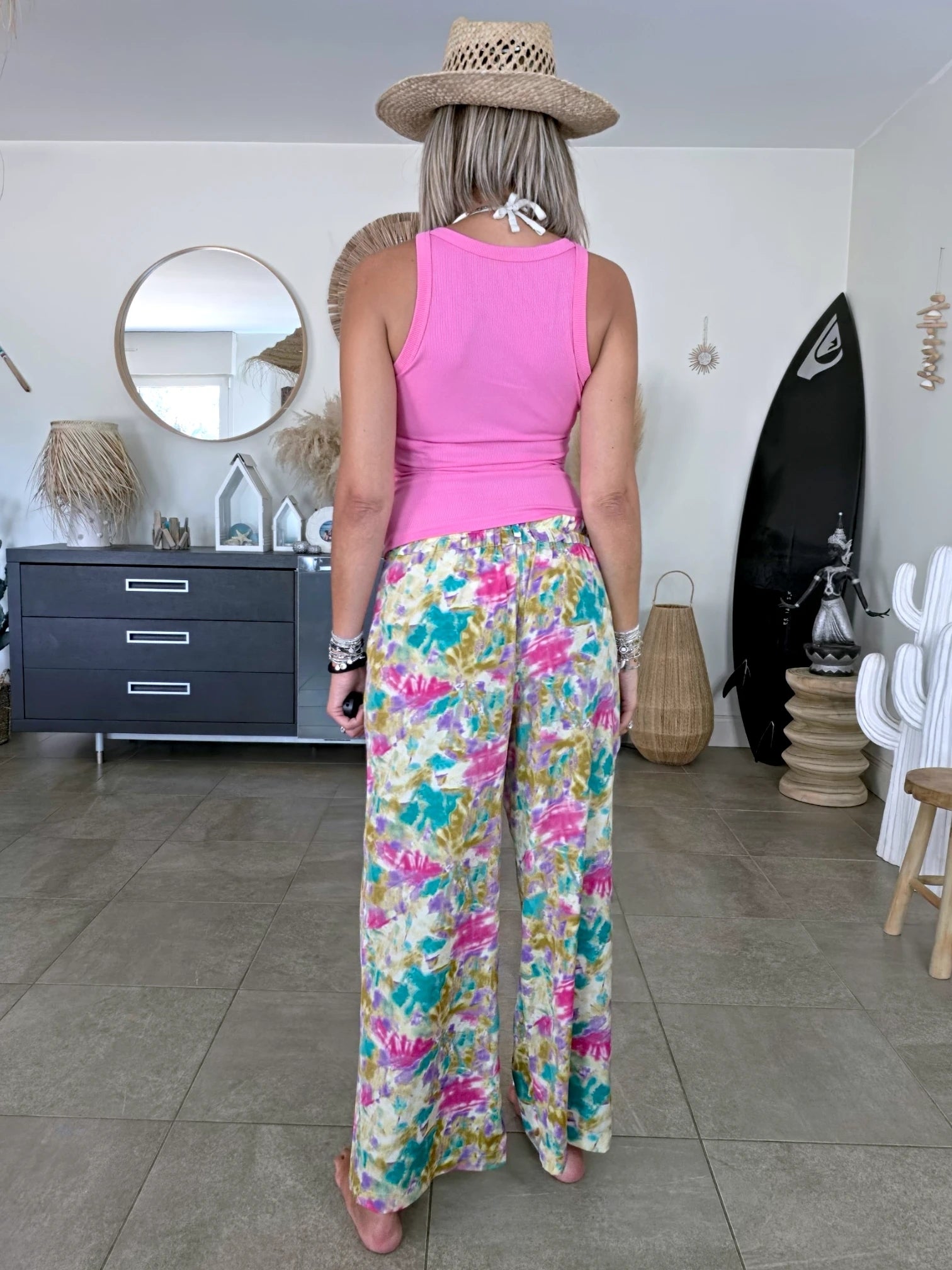 Pantalon à imprimé camouflage