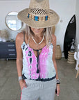 Débardeur taupe tie and dye