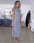 Robe marinière avec perles bijoux - 𝐌𝐚𝐫𝐢𝐧𝐚𝟒𝟒𝐟𝐚𝐦𝐢𝐥𝐲