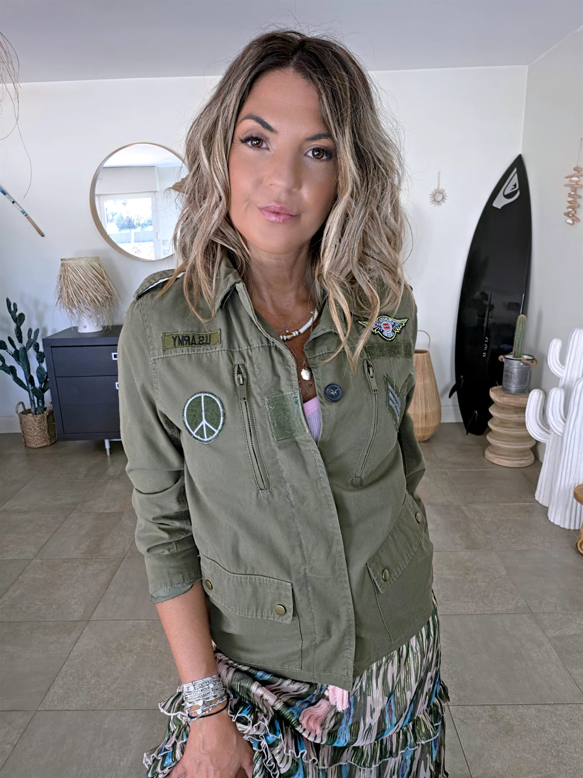 Veste militaire kaki - 𝐌𝐚𝐫𝐢𝐧𝐚𝟒𝟒𝐟𝐚𝐦𝐢𝐥𝐲