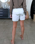 Short en lin tie and dye