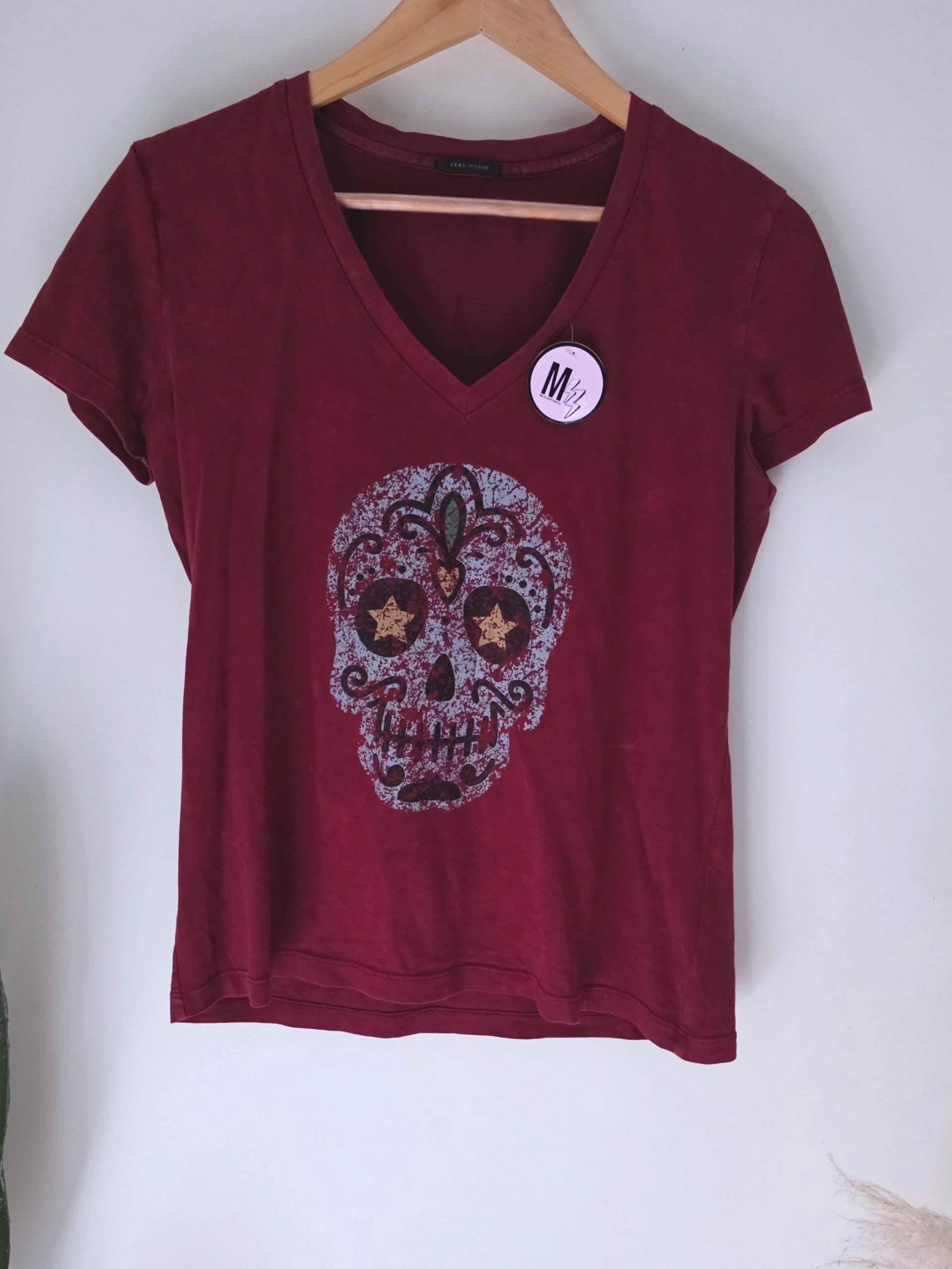 T-shirt bordeaux délavé Mexico