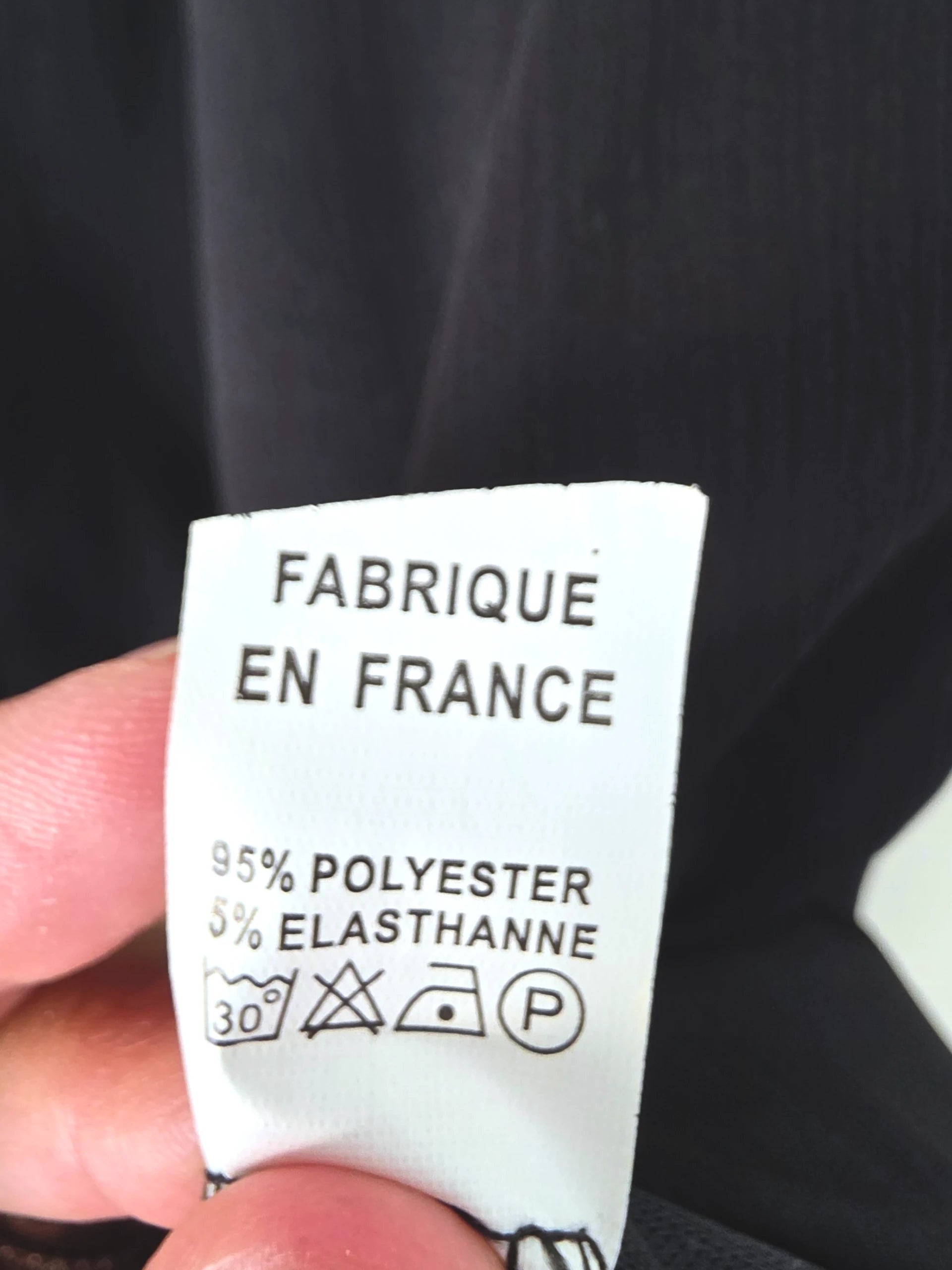 Robe bustier noire made in France
