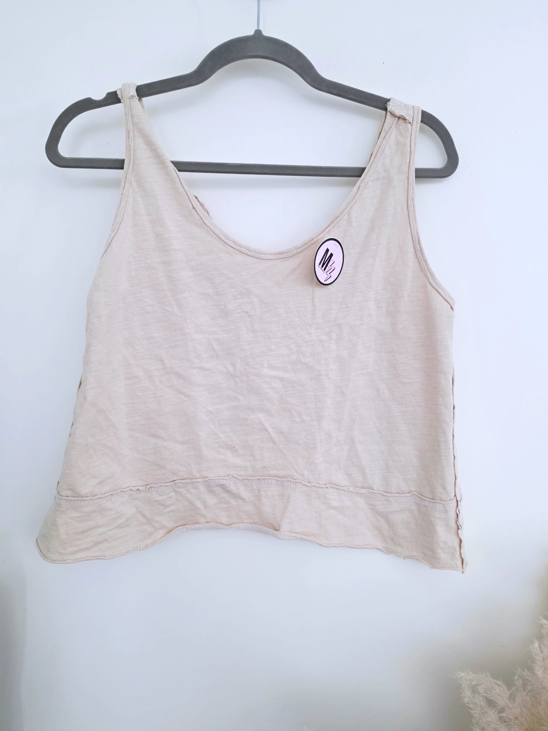 Débardeur beige en coton