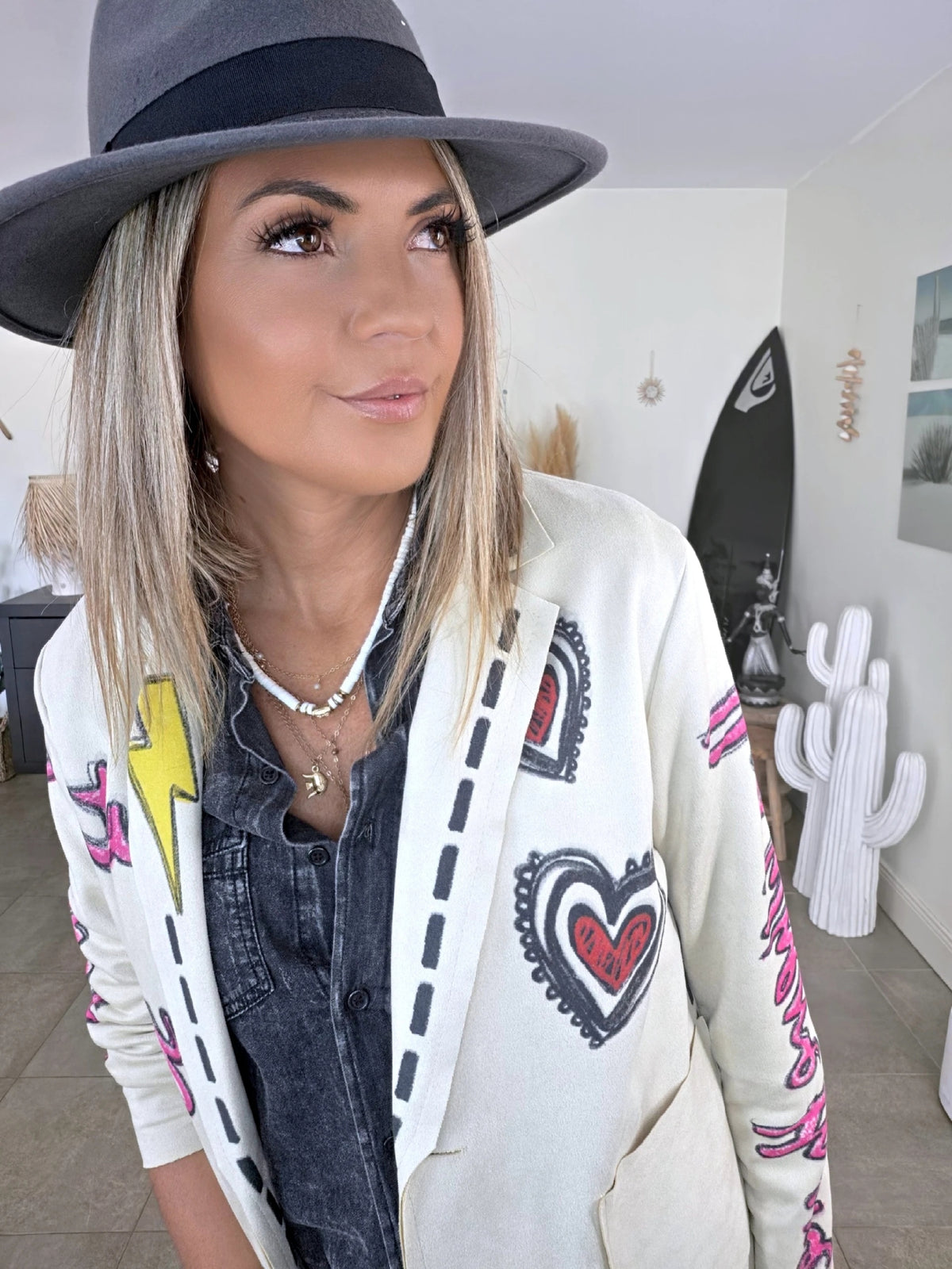 Veste longue en suédine à tags - 𝐌𝐚𝐫𝐢𝐧𝐚𝟒𝟒𝐟𝐚𝐦𝐢𝐥𝐲