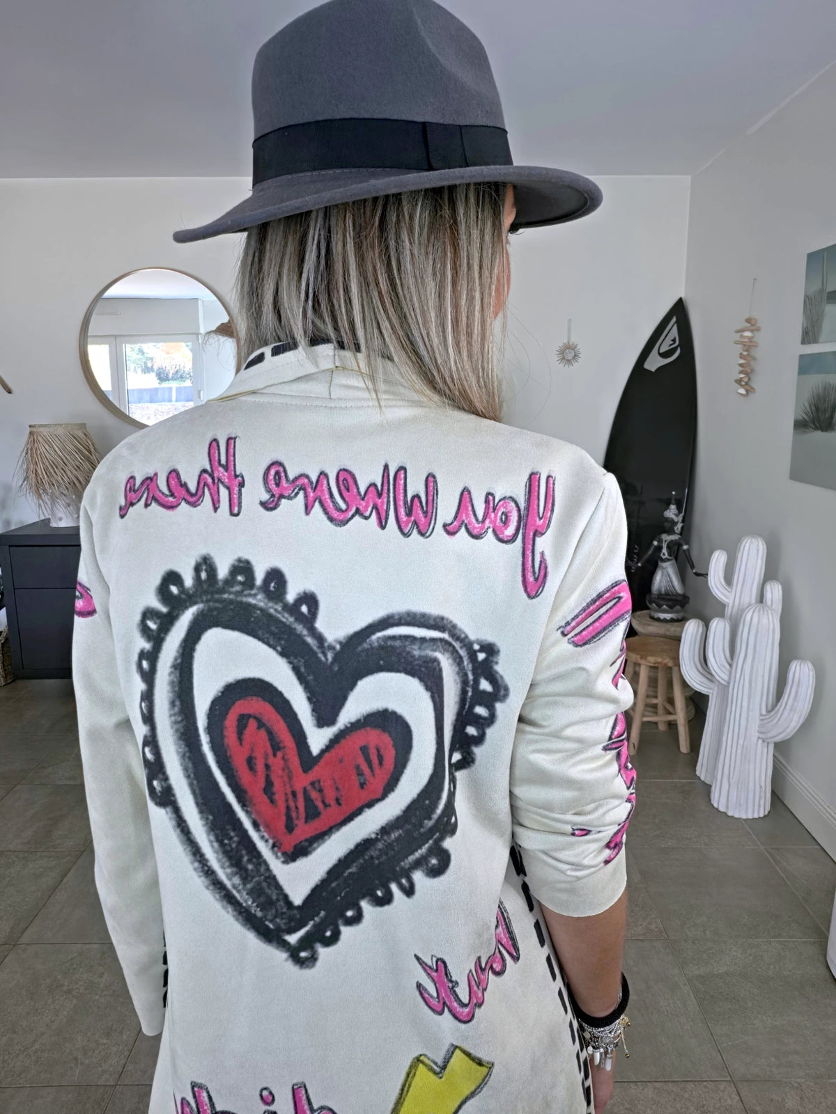 Veste longue en suédine à tags - 𝐌𝐚𝐫𝐢𝐧𝐚𝟒𝟒𝐟𝐚𝐦𝐢𝐥𝐲