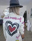 Veste longue en suédine à tags - 𝐌𝐚𝐫𝐢𝐧𝐚𝟒𝟒𝐟𝐚𝐦𝐢𝐥𝐲