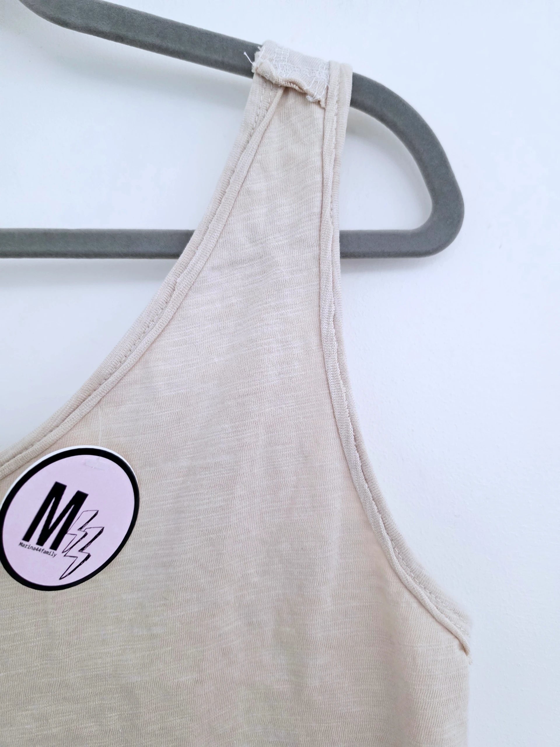 Débardeur beige en coton