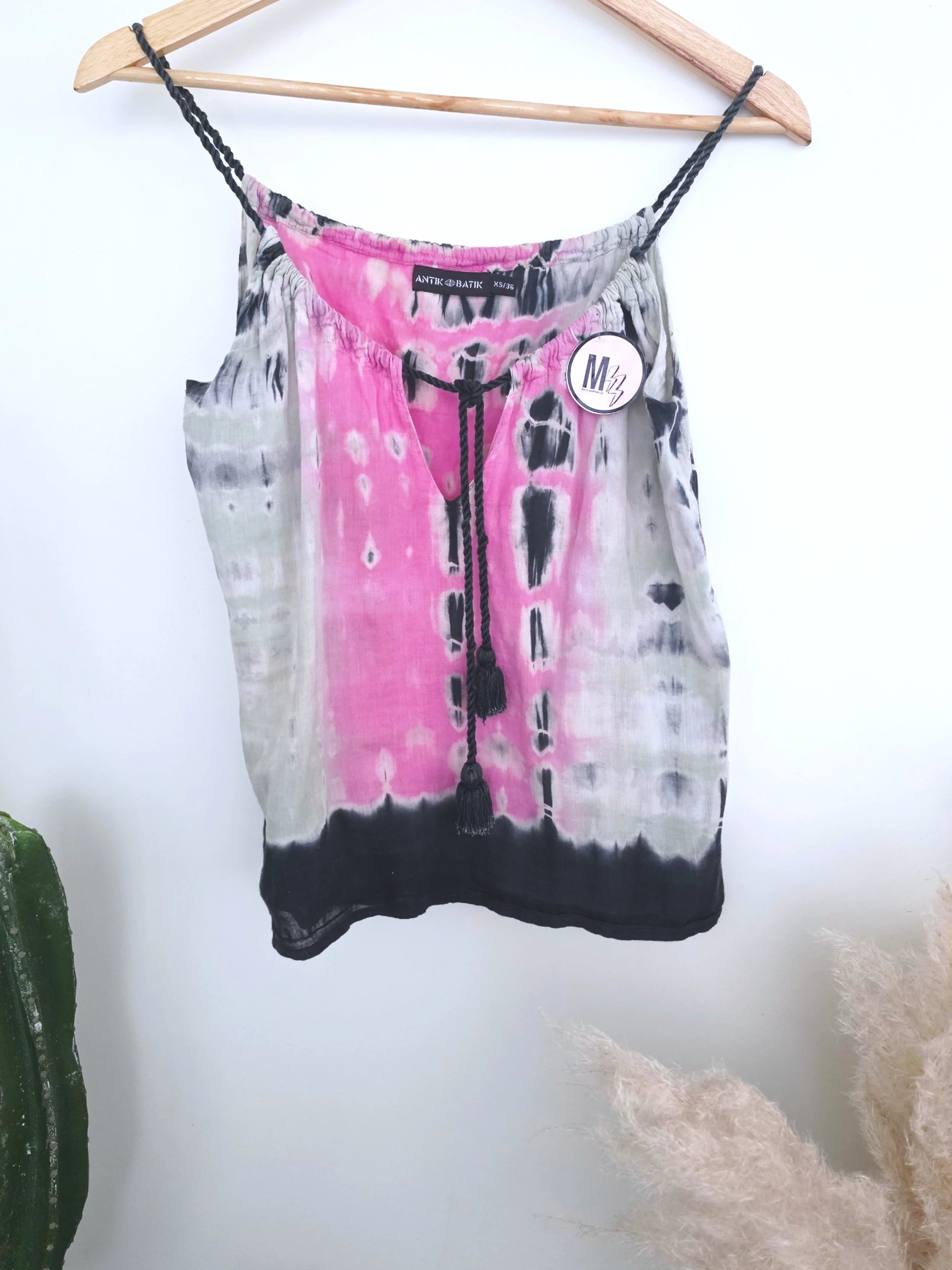 Débardeur taupe tie and dye