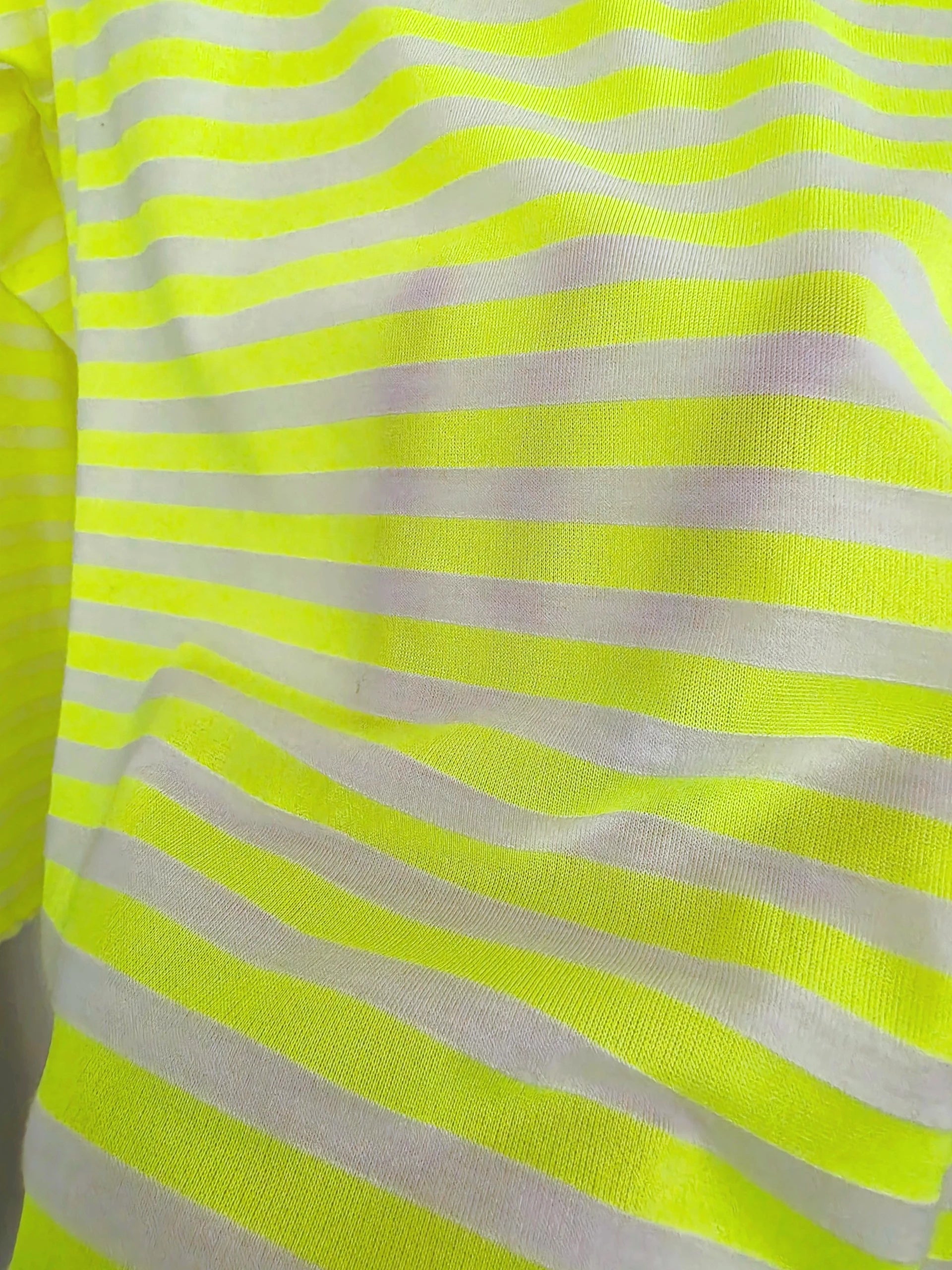 T-shirt rayé jaune fluo