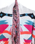 Cardigan à imprimé éthnique