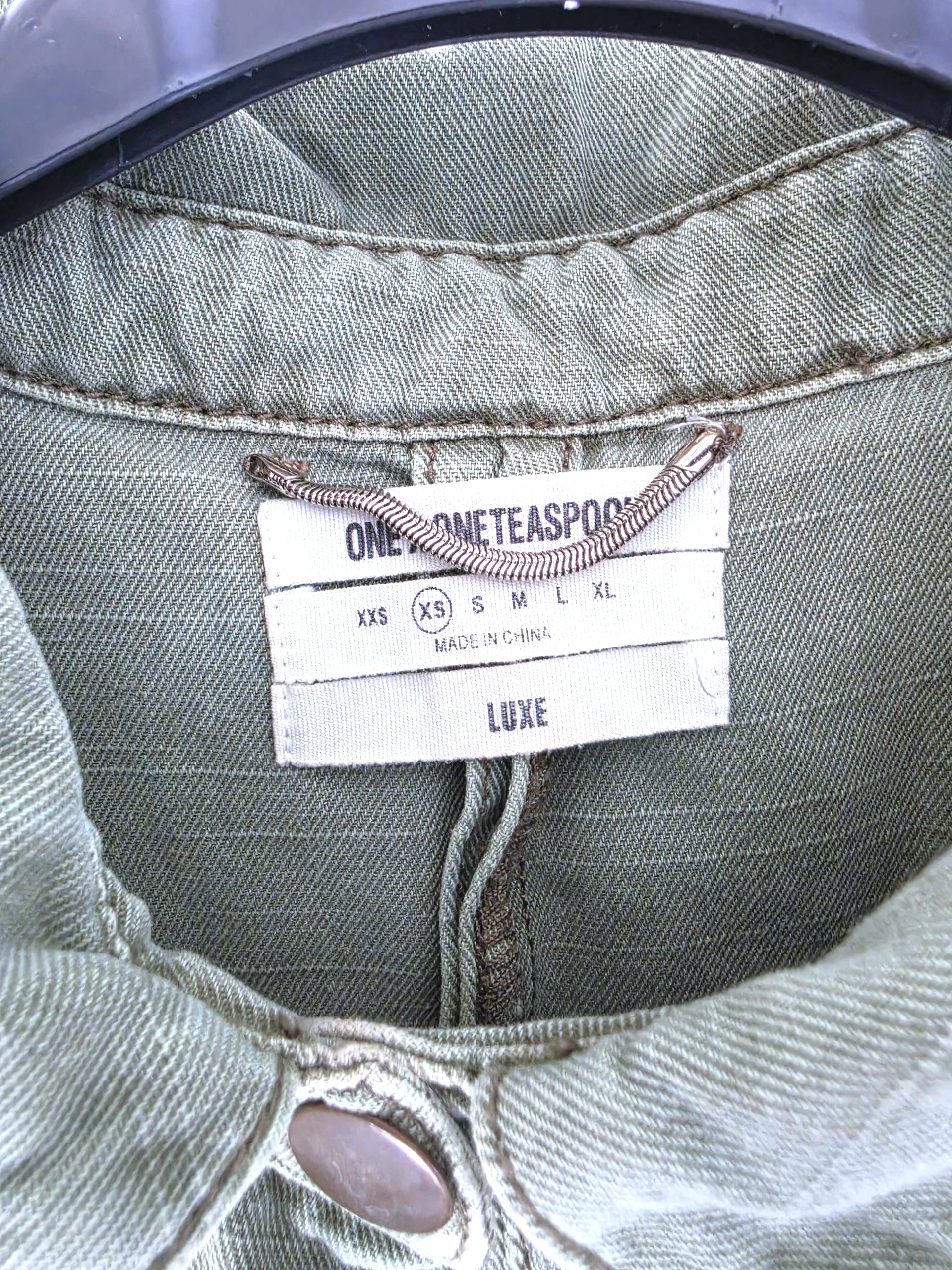 Combi-short vert en coton
