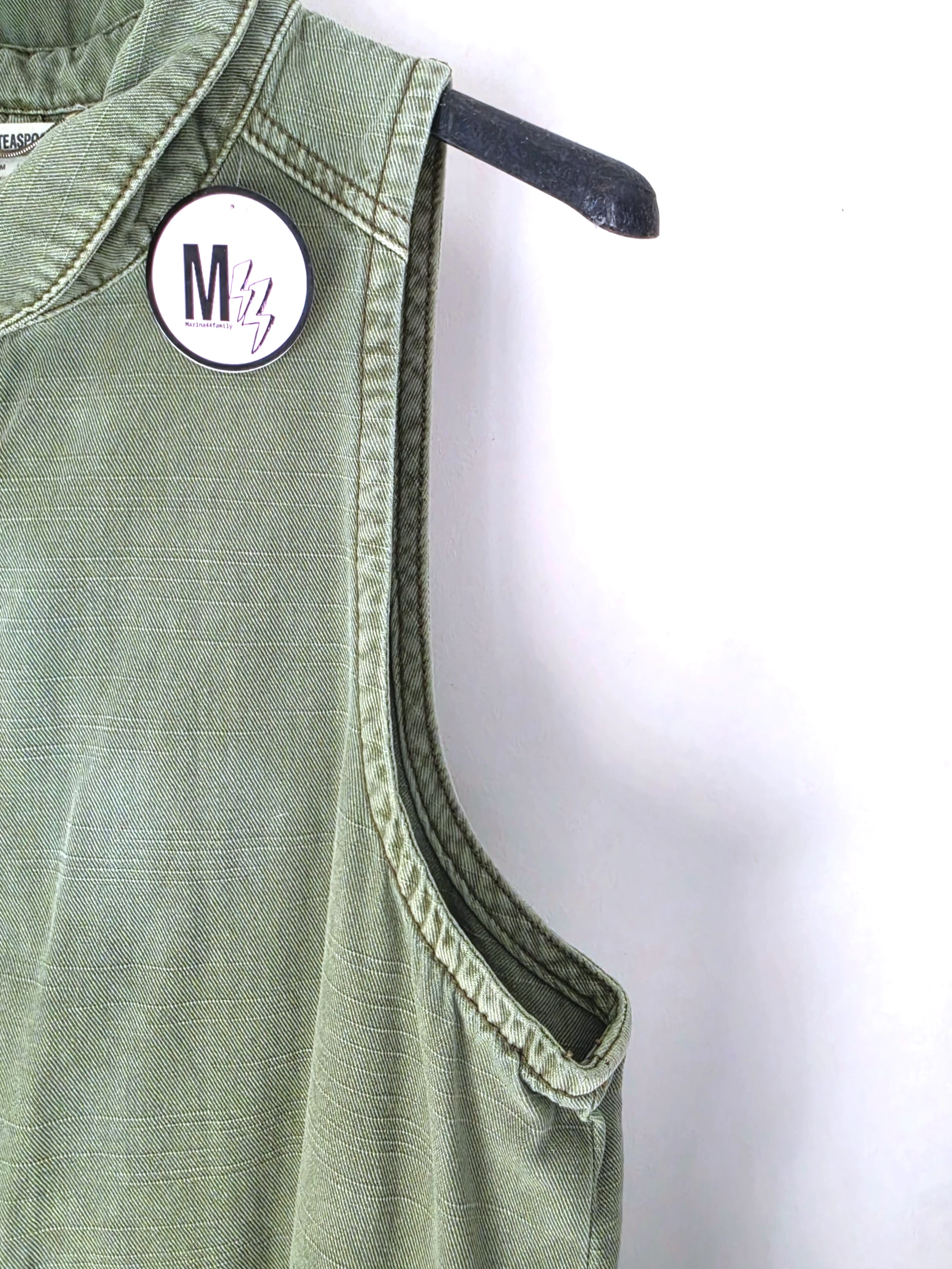 Combi-short vert en coton