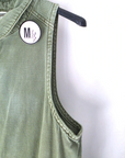 Combi-short vert en coton