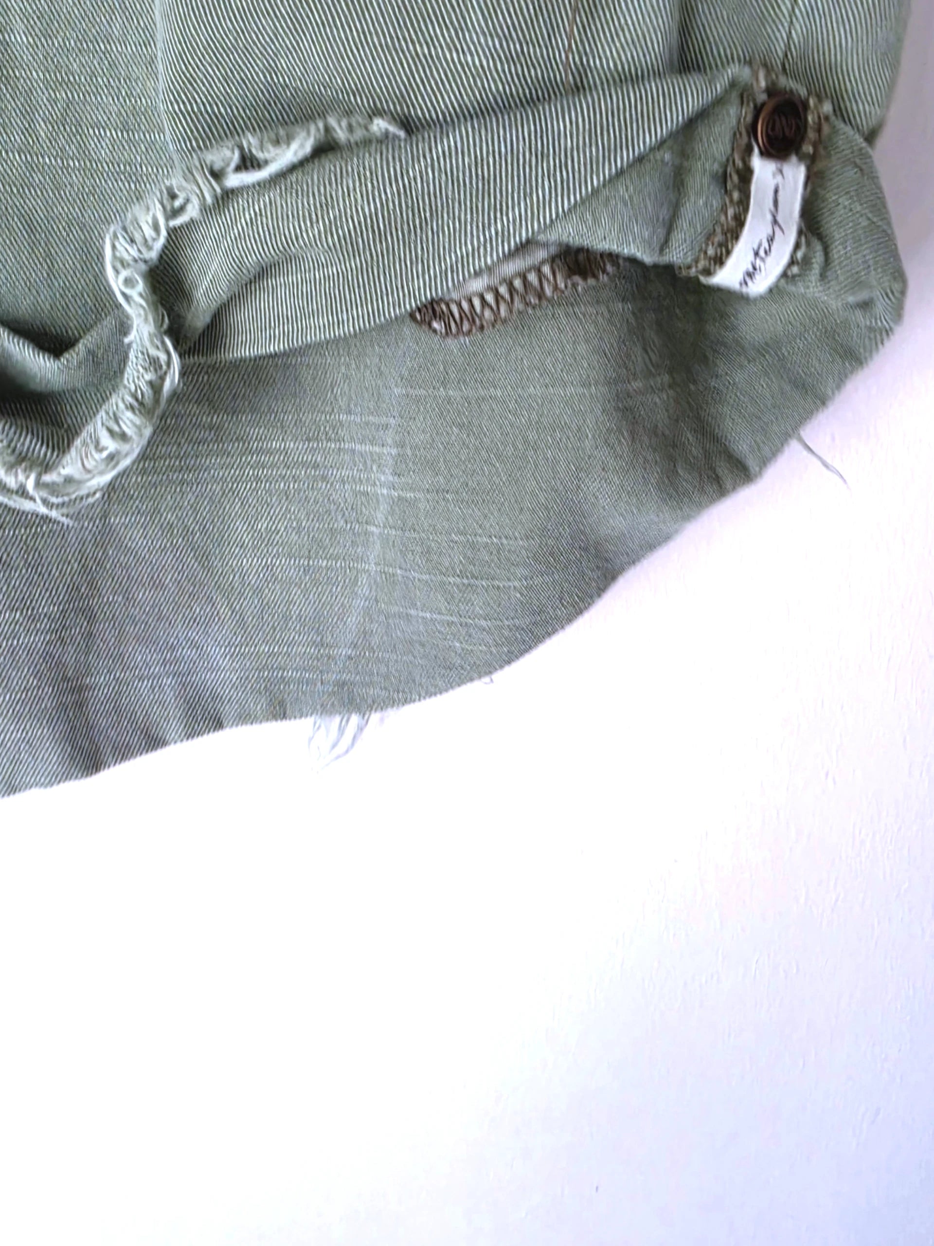 Combi-short vert en coton